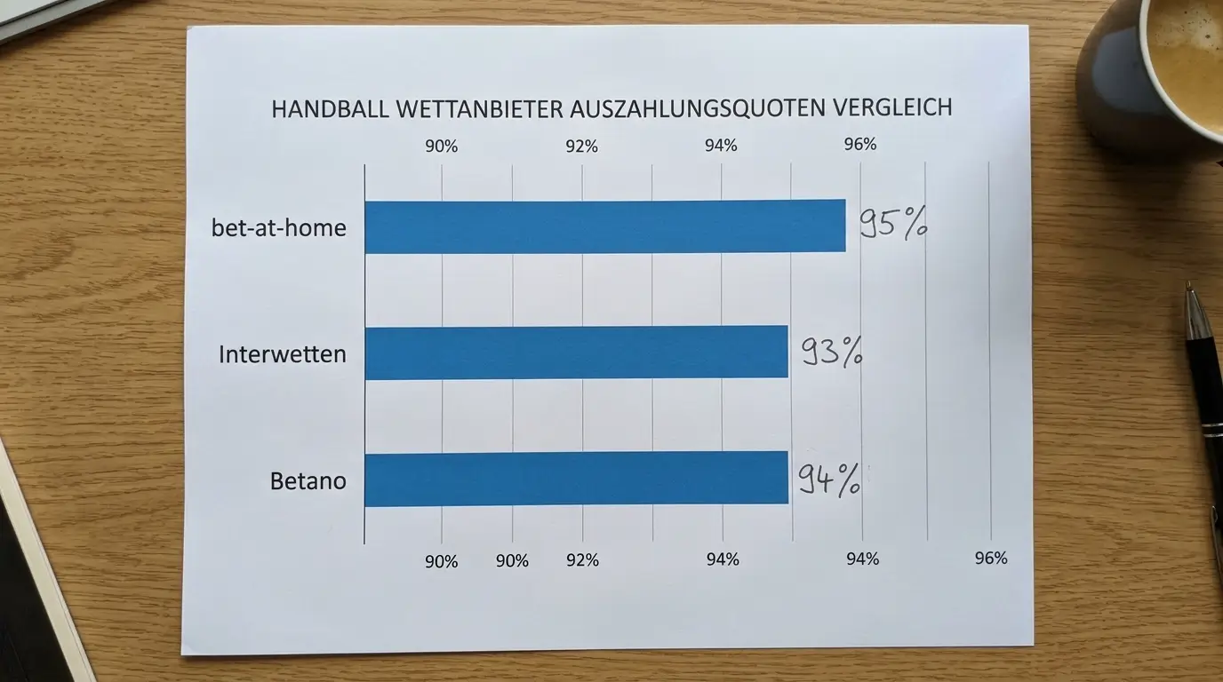 bet-at-home Handball im Vergleich mit anderen Top-Wettanbietern nach Quotenschlüssel und Bonus