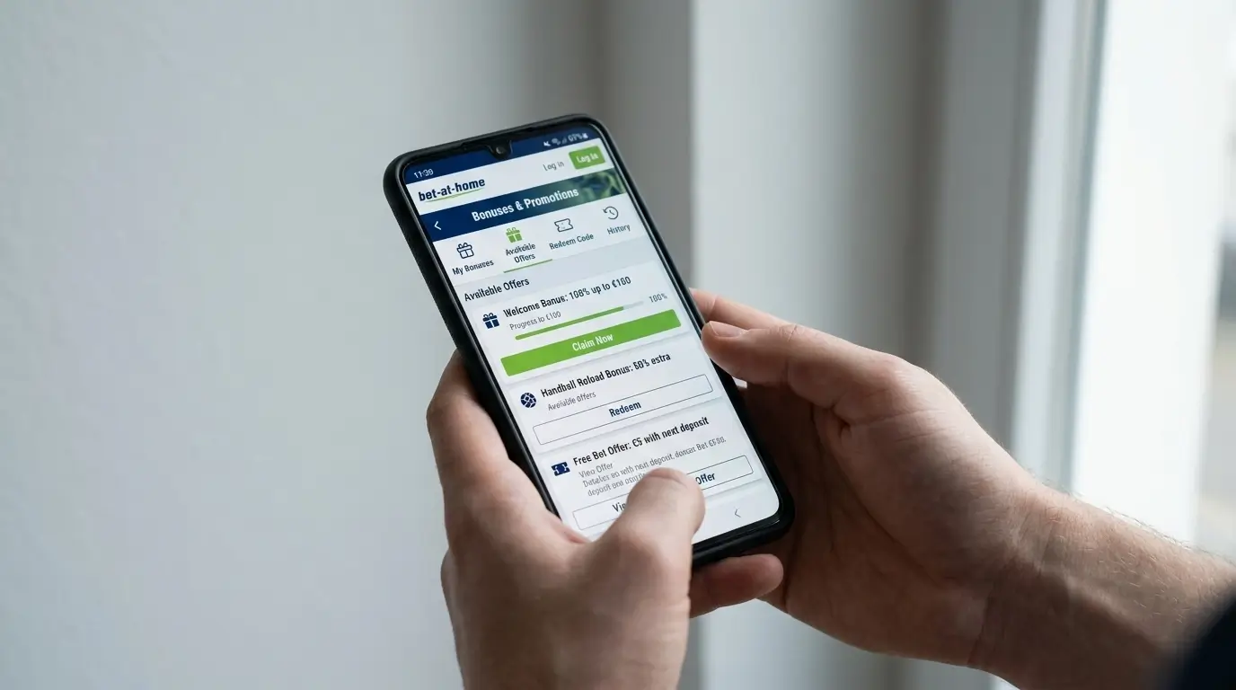 bet-at-home mobile App für Handball Sportwetten mit Live-Wetten und Bonus-Verwaltung