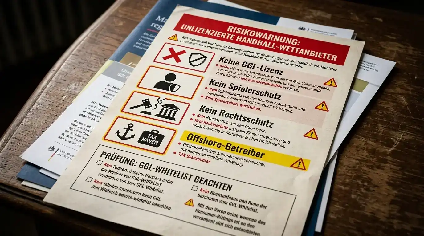 Risiken für Handball-Wetter bei nicht lizenzierten Anbietern ohne GGL-Whitelist-Eintrag