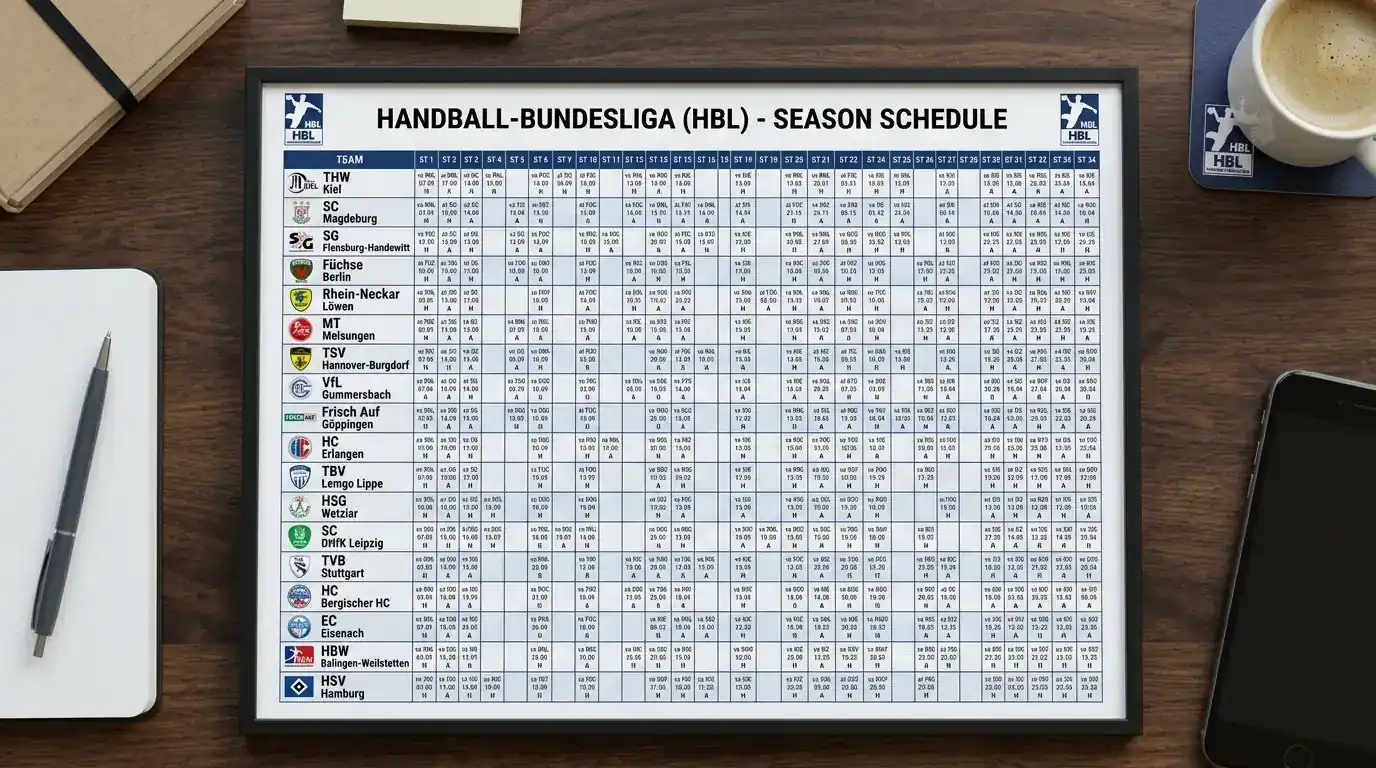 Handball Bundesliga 18 Teams und 34 Spieltage als Grundlage für HBL Sportwetten 2026