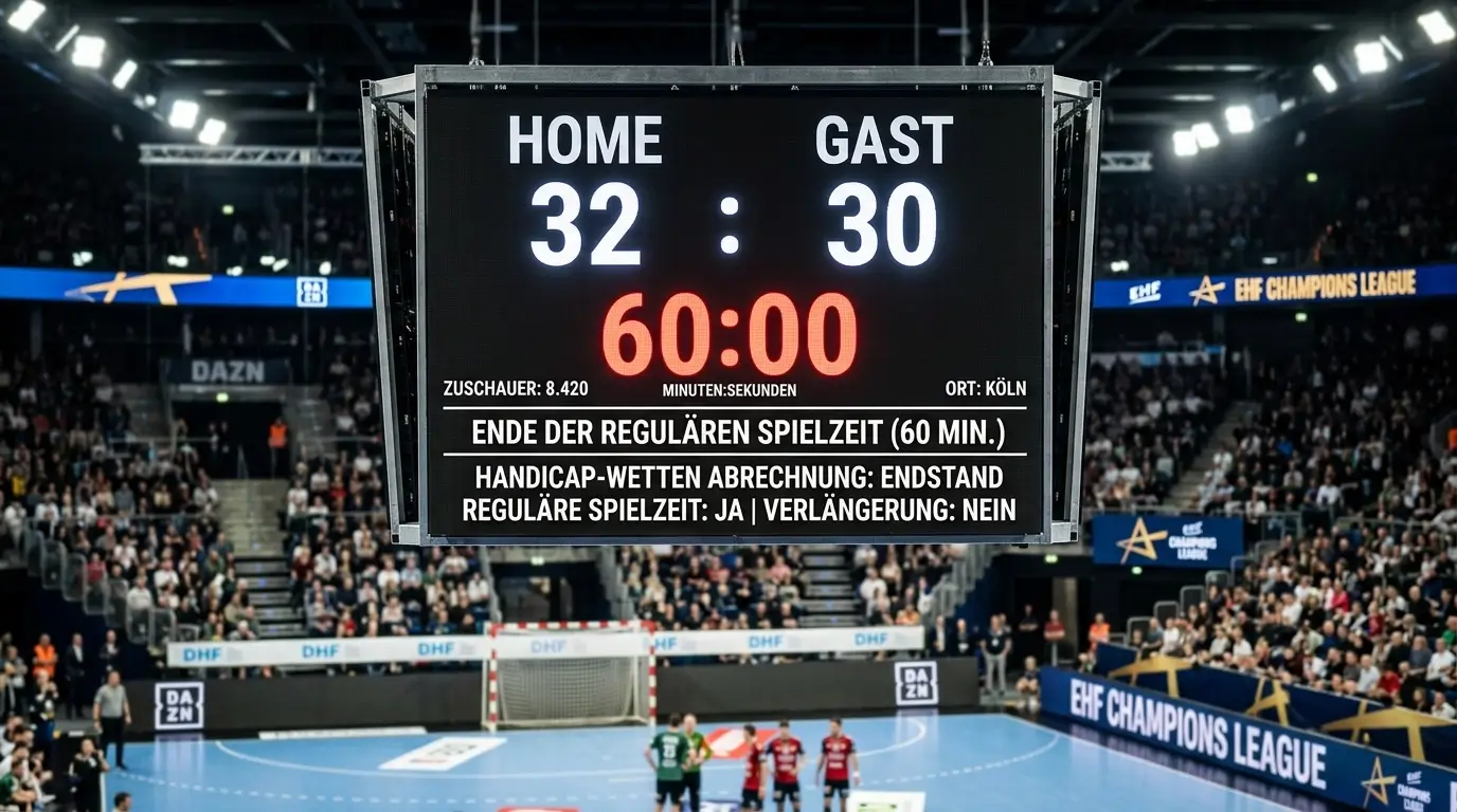 Abrechnungsregeln Handball Handicap Wetten - 60 Minuten Regel und Verlängerung erklärt