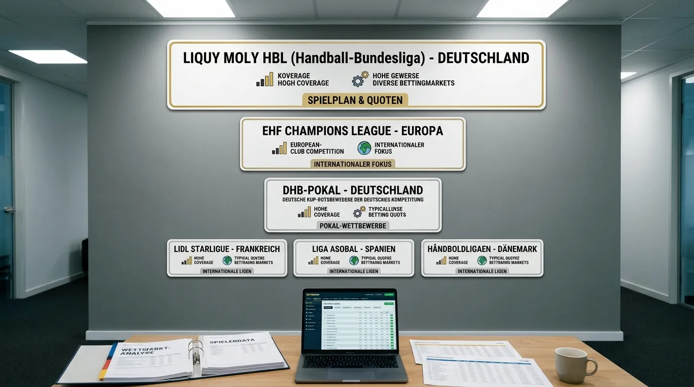 Handball Ligen als Wettmärkte — HBL, EHF Champions League, DHB-Pokal und internationale Ligen im Vergleich