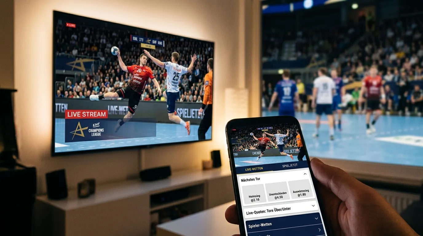 Handball Live Wetten und Streaming 2026 — In-Play Märkte und Live-Stream-Angebote führender Handball Wettanbieter