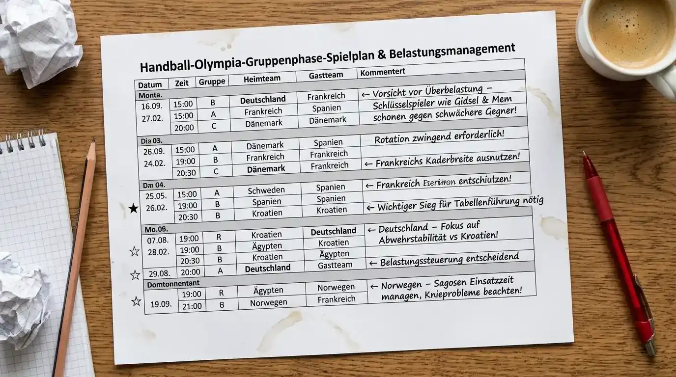 Gruppenphase-Strategie beim olympischen Handball Wetten — Taktikanpassungen und Außenseiter-Chancen
