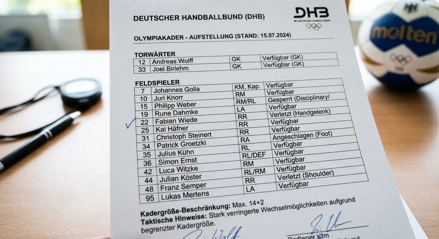 Kadereinschränkungen beim olympischen Handball — Auswirkungen auf Nationalteam-Stärke und Wettquoten