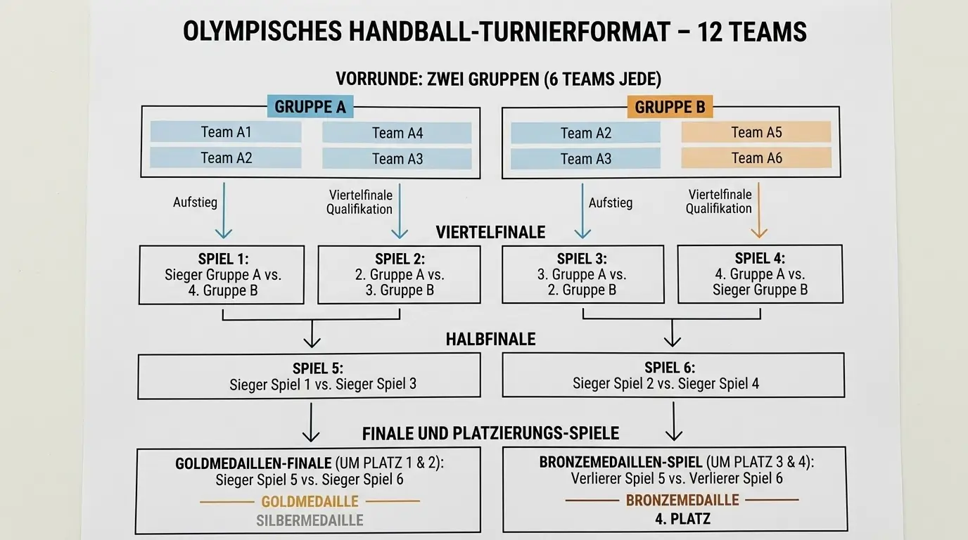 Turnierformat beim olympischen Handball — Gruppen, K.o.-Phase und Kaderregeln als Grundlage für Sportwetten