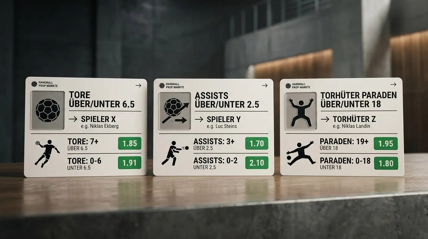 Player Props Märkte Handball - Tore Assists und Torhüter-Props im Überblick erklärt