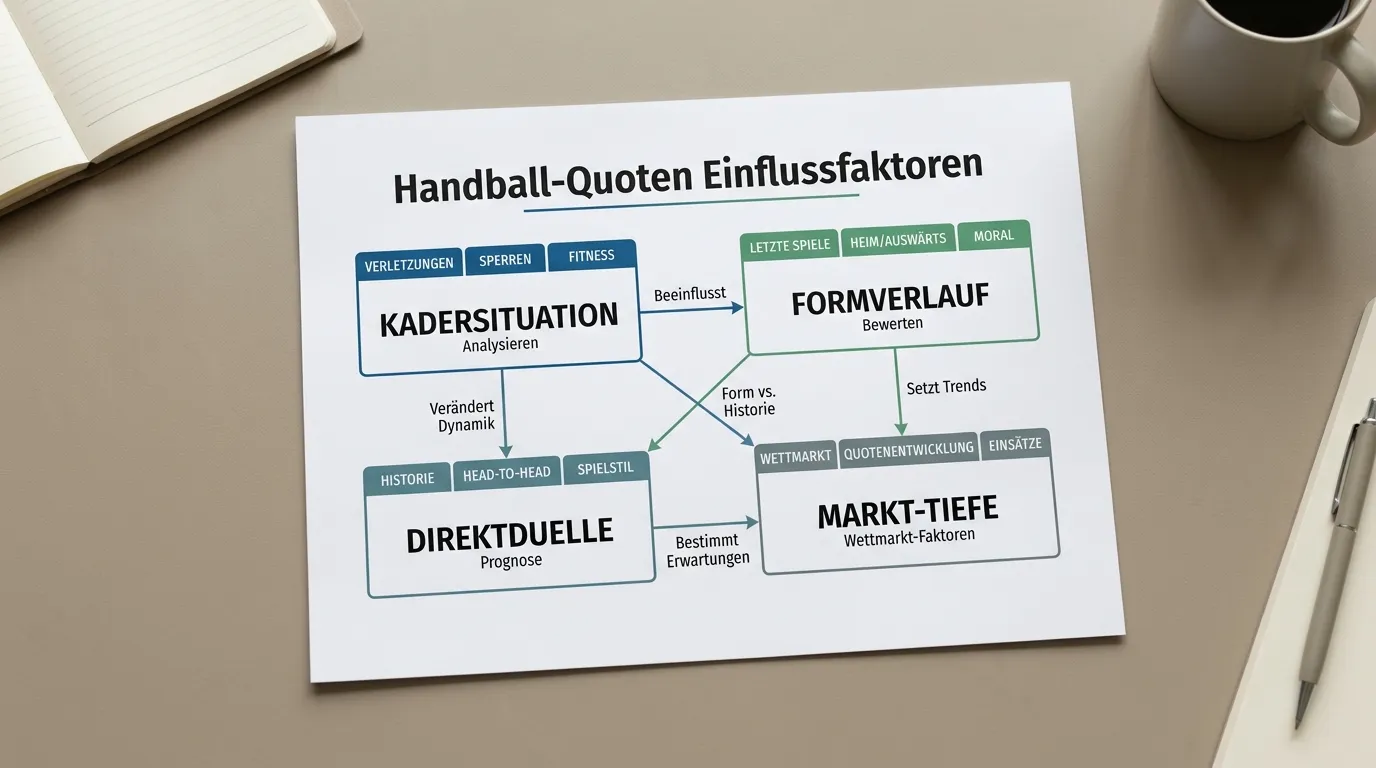 Einflussfaktoren auf Handball Wettquoten — Kader, Formverlauf und Markttiefe als Quotentreiber erklärt