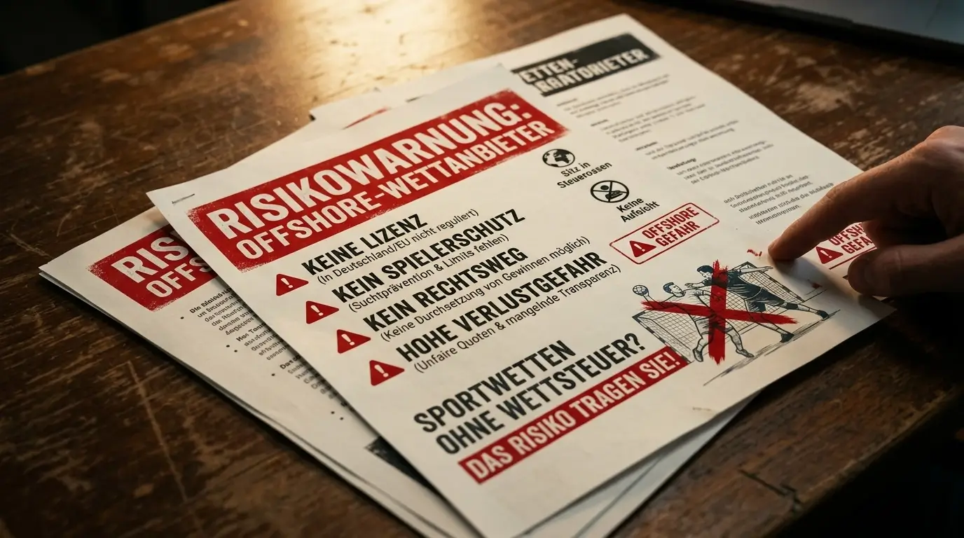 Risiken von Offshore-Handball-Wettanbietern ohne GGL-Lizenz trotz Wettsteuer-Ersparnis