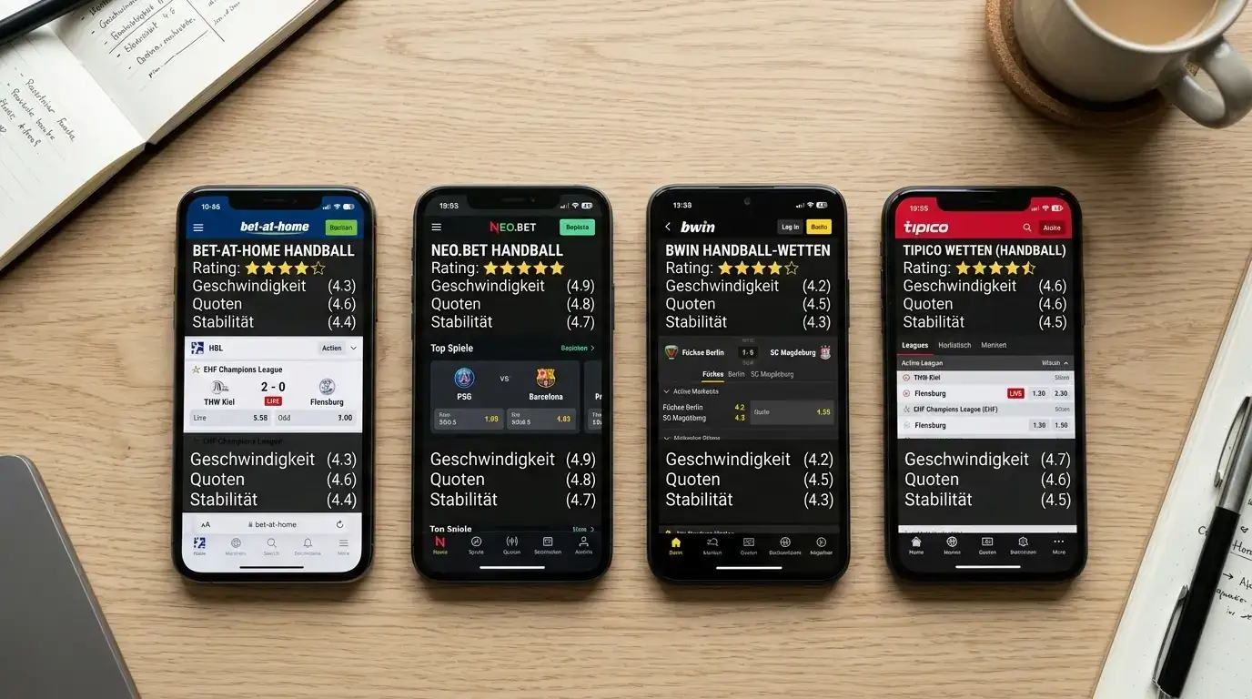 Beste Handball Wetten Apps 2026 im Vergleich mit Bewertungskriterien für mobile Sportwetten