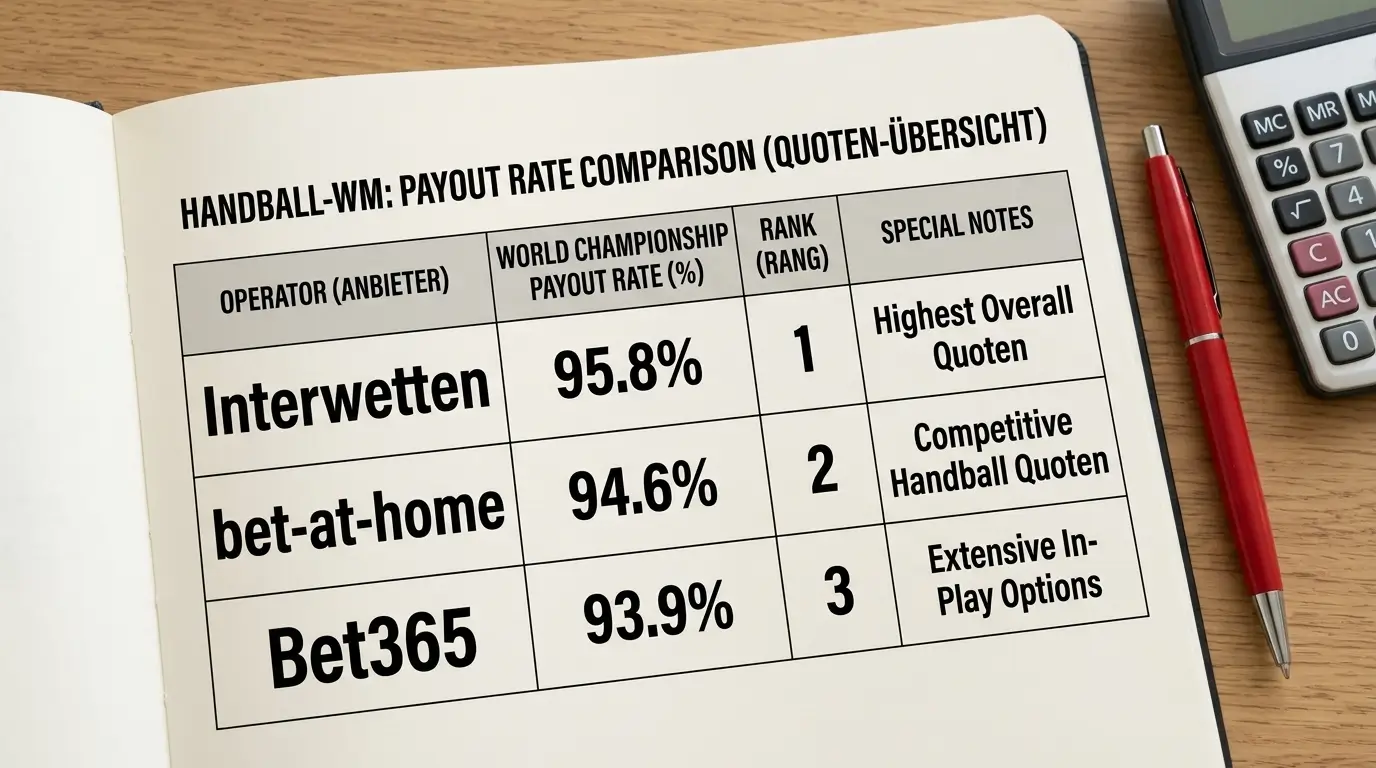 Handball WM Quotenvergleich 2026 mit Interwetten, bet-at-home und Bet365 für Weltmeisterschaftswetten