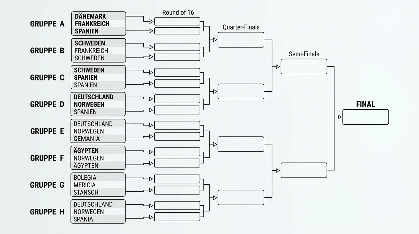 Handball WM Turnierformat mit 32 Teams in der Gruppenphase und K.o.-Runde als Wettmarkt-Grundlage