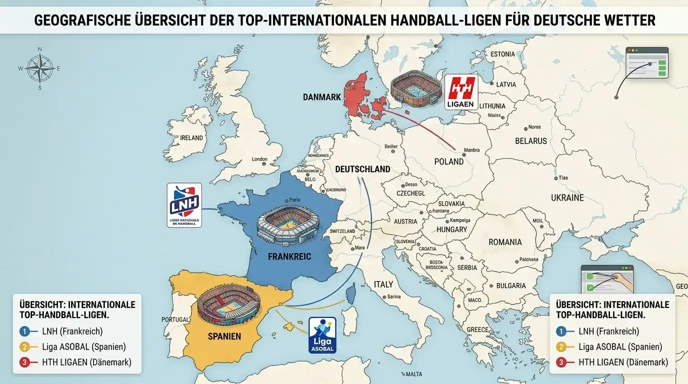 Überblick über internationale Handball-Ligen als Wettmarkt — Starligue, ASOBAL und Håndboldligaen im Vergleich