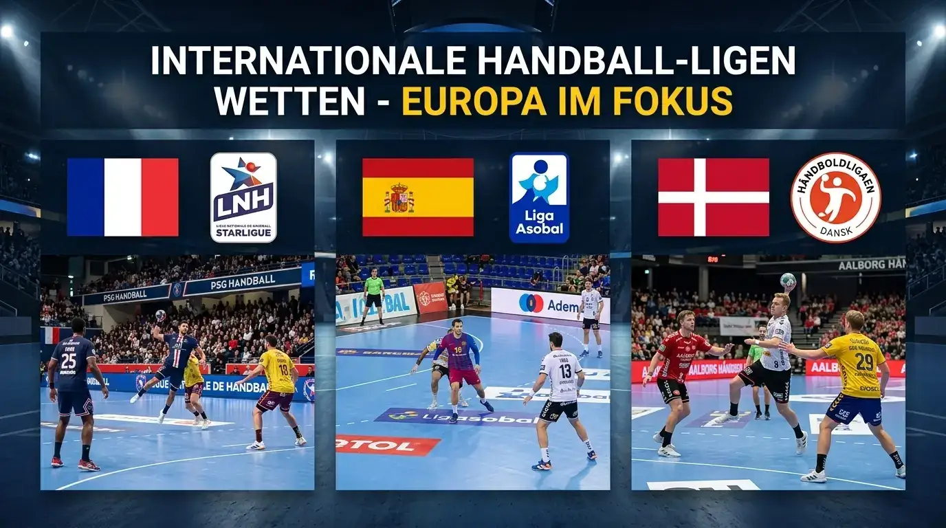 Internationale Handball Ligen wetten 2026 — Starligue, Liga ASOBAL und dänische Håndboldligaen im Vergleich