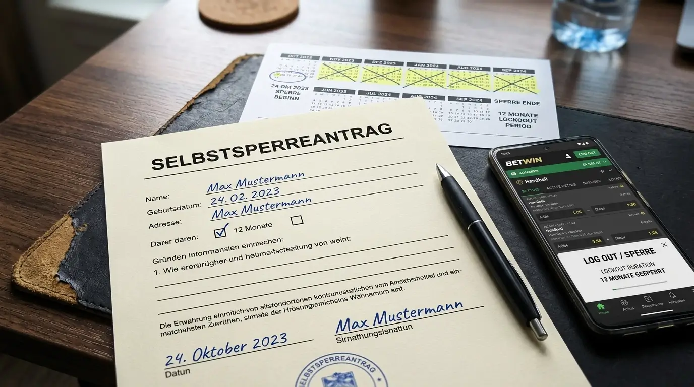 Selbstsperre beim Handball Wetten beantragen — Schritt-für-Schritt-Anleitung für die Spielersperrdatei