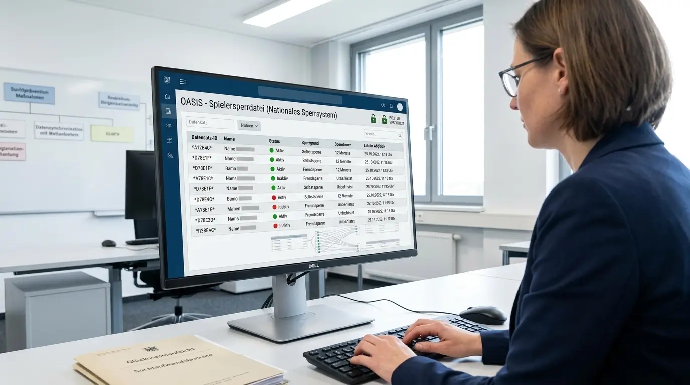 Spielersperrdatei OASIS — nationales System für Selbstsperre beim Handball Wetten und Sportwetten in Deutschland