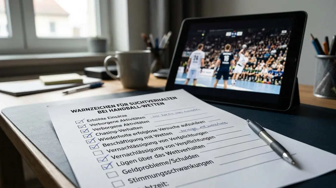 Warnzeichen für Suchtverhalten beim Handball Wetten — Checkliste für Sportwetter