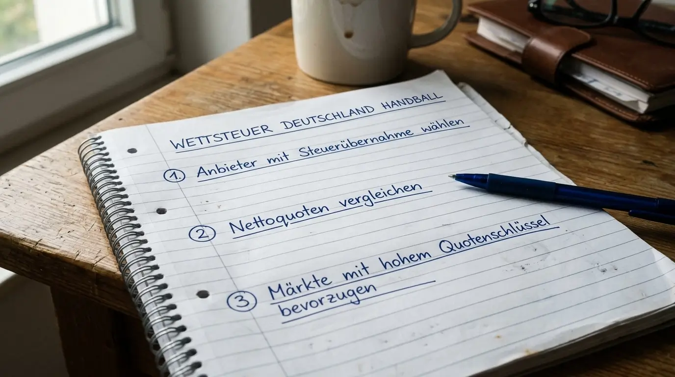 Handlungsoptionen für Handball-Wetter bei der Anbieterwahl zur Minimierung der Wettsteuer-Wirkung